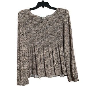 URBAN Romantics Cheetah‎ Print Textured Blouse